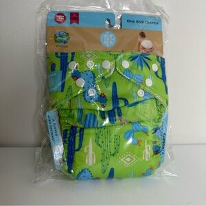 NWT Charlie Banana reusable diaper green cactus